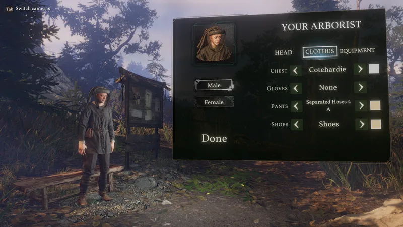 Character Customization — Forester gameplay